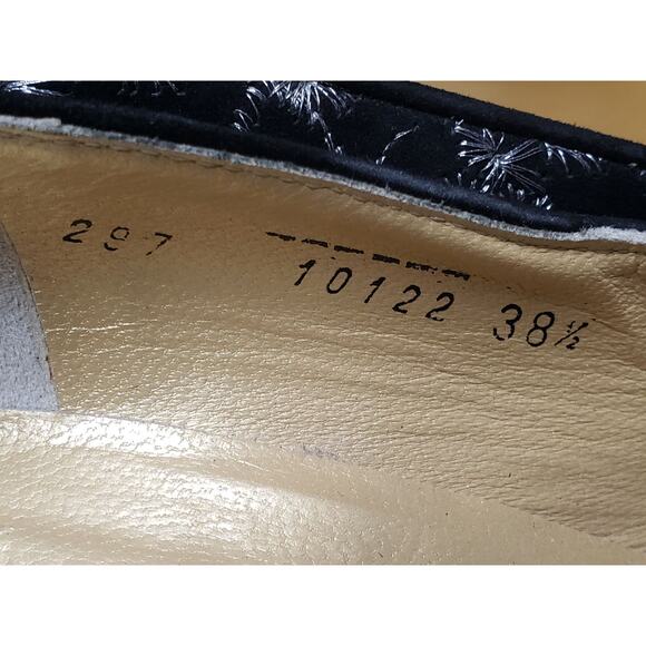 Linea Wallys Venezia Embroidered Cloth Floral Design High Heels - Size 7.5 Shoes - Picture 9 of 10